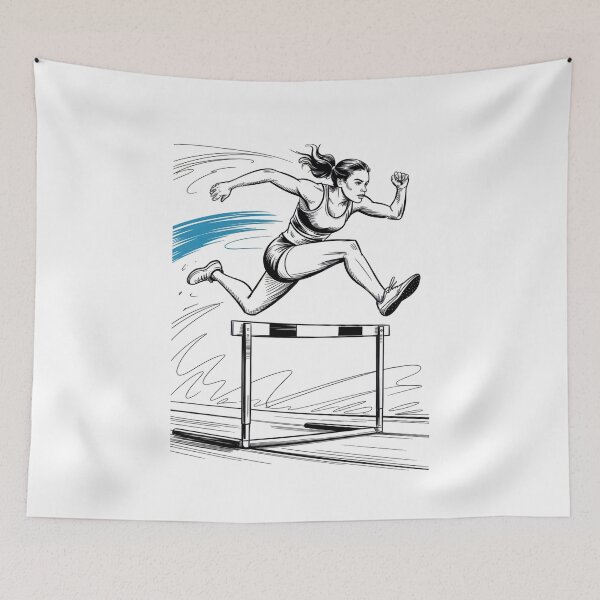 Item preview, Dynamic Female Hurdler Jump designed and sold by ShadowAndSlate.