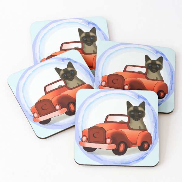 Item preview, Siamese Cat Driving Car designed and sold by artmuvz.