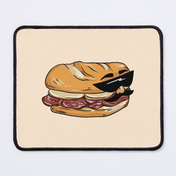 Item preview, Gabagool Funny Mustache Deli Sandwich designed and sold by CheekyArtStudio.