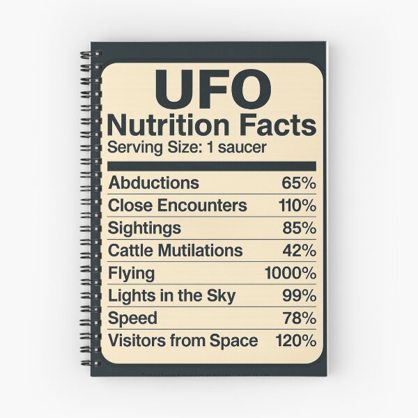 Item preview, UFO Nutrition Facts Sticker – Funny Alien Sci-Fi Label designed and sold by SEENABOVE.