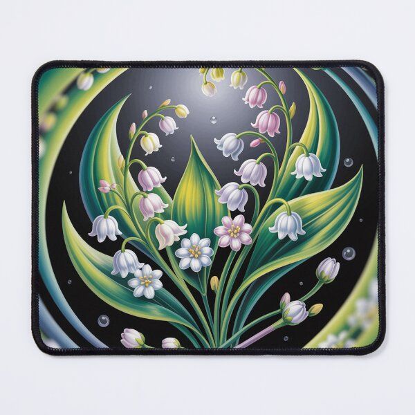 Item preview, Lilys of the valley in a hypnotic style. designed and sold by Lilashakti ⭐️ ⭐️ ⭐️ ⭐️ ⭐️.