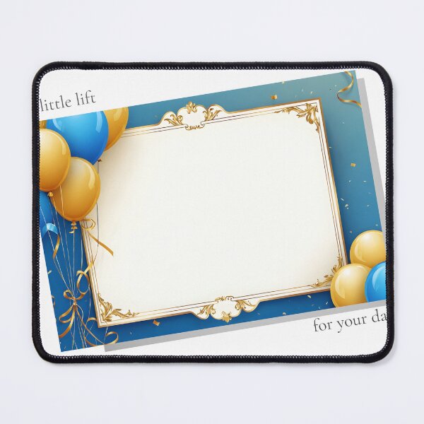 Item preview, A Little Lift – Blue Greeting Card with Balloons & Soft Mood designed and sold by Simple Nature Studio.