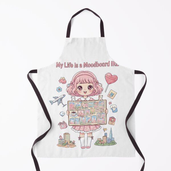 Item preview, My Life is a Moodboard IRL – Kawaii Aesthetic Collage Girl Digital Art designed and sold by AnnDesignStudio.