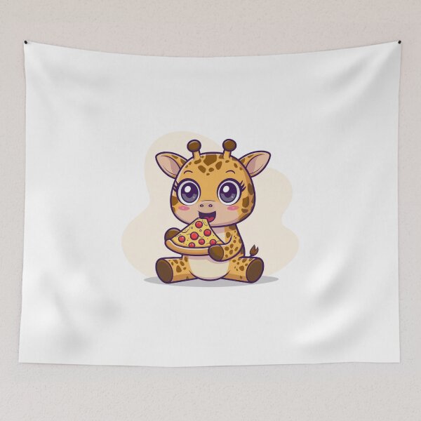 Item preview, giraffe eating pizza designed and sold by Eternalski.