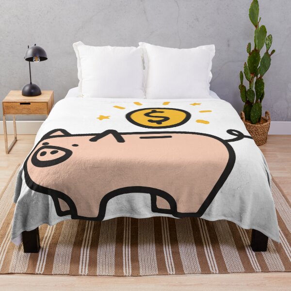 Item preview, Cartoon Piggy Bank with Gold Coin Cute Pink Vector Illustration designed and sold by AtonuHaque.