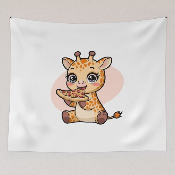 Item preview, giraffe eating pizza designed and sold by Eternalski.