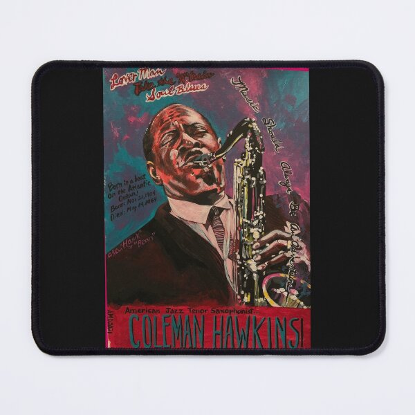 Item preview, Coleman Hawkins jazz legend acrylic painting saxophone designed and sold by ArtByAMReisig.
