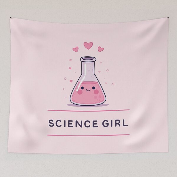 Item preview, Science Girl Design with pink hearts! designed and sold by ThunderParrot.