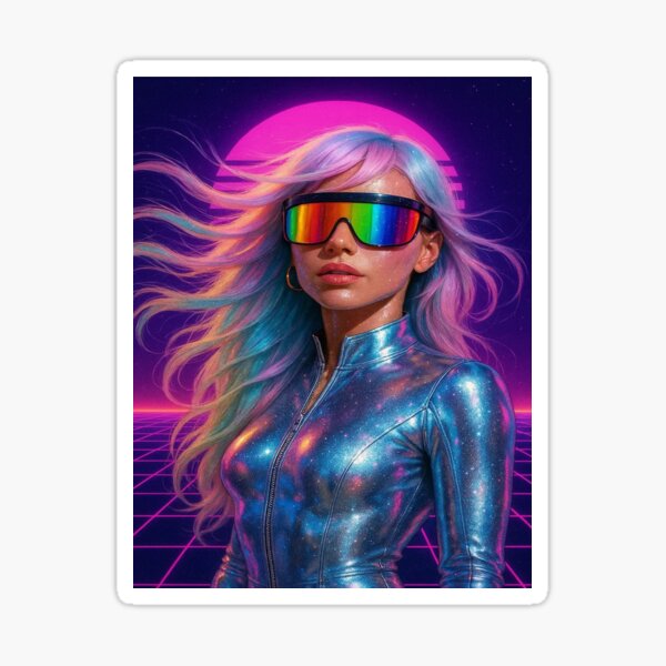 Item preview, Futuristic 1970's portrait (Maya) designed and sold by Dishallowedman.