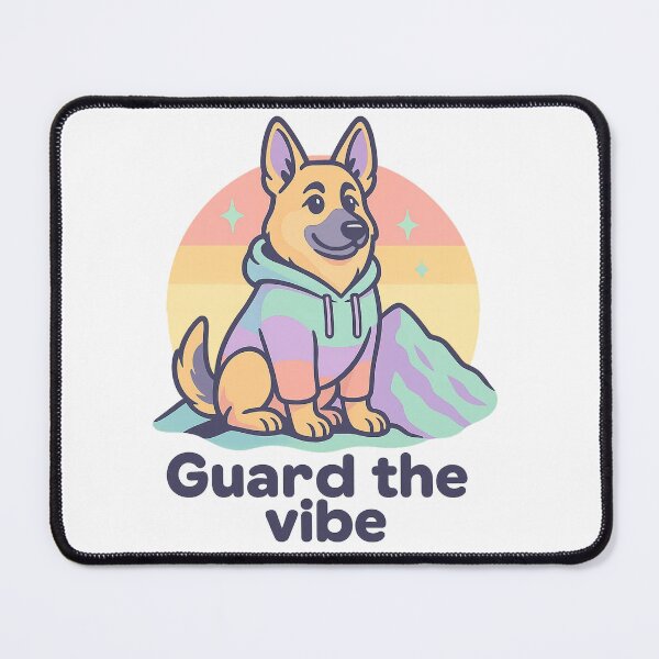Item preview, German Shepherd Shirt, Calm & Confident Vaporwave Cartoon Design designed and sold by LEO Vaporwave.