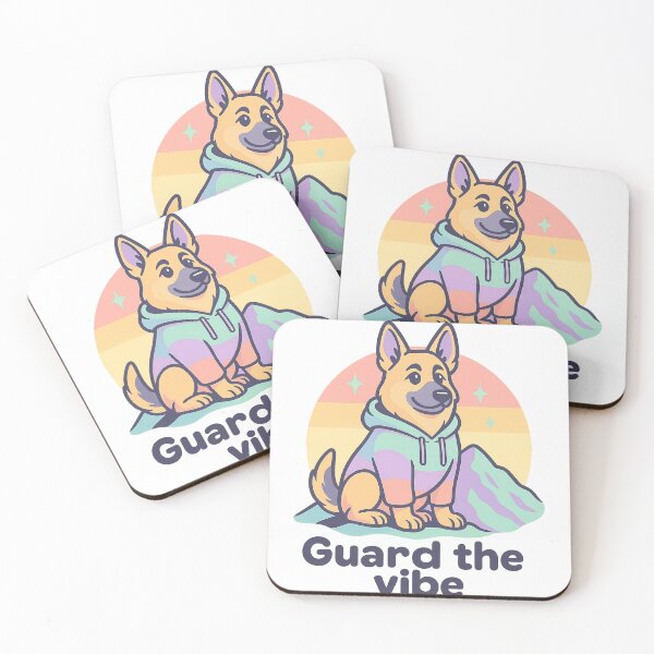 Item preview, German Shepherd Shirt, Calm & Confident Vaporwave Cartoon Design designed and sold by LEO Vaporwave.