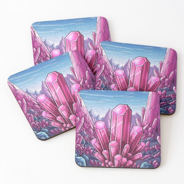 Item preview, Cristalia Pink Crystal: Cosmic Treasure - Mineral Comic Art designed and sold by InspireHaven.