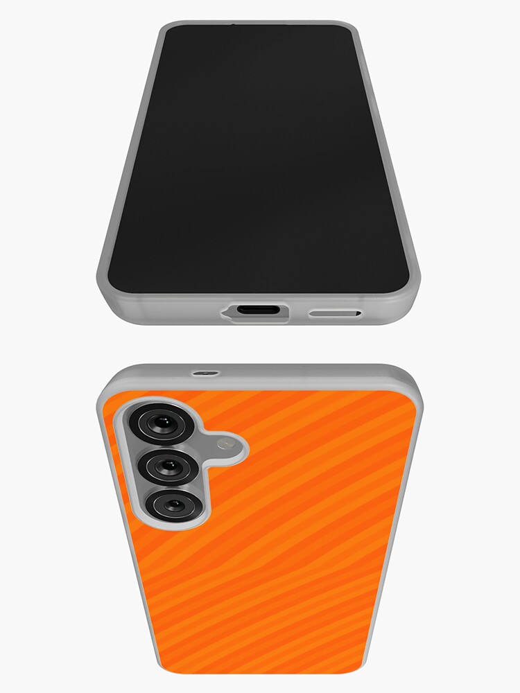 Thumbnail 3 of 4, Samsung Galaxy Phone Case, Shades Of Orange Multi-Stripes designed and sold by K9ish.