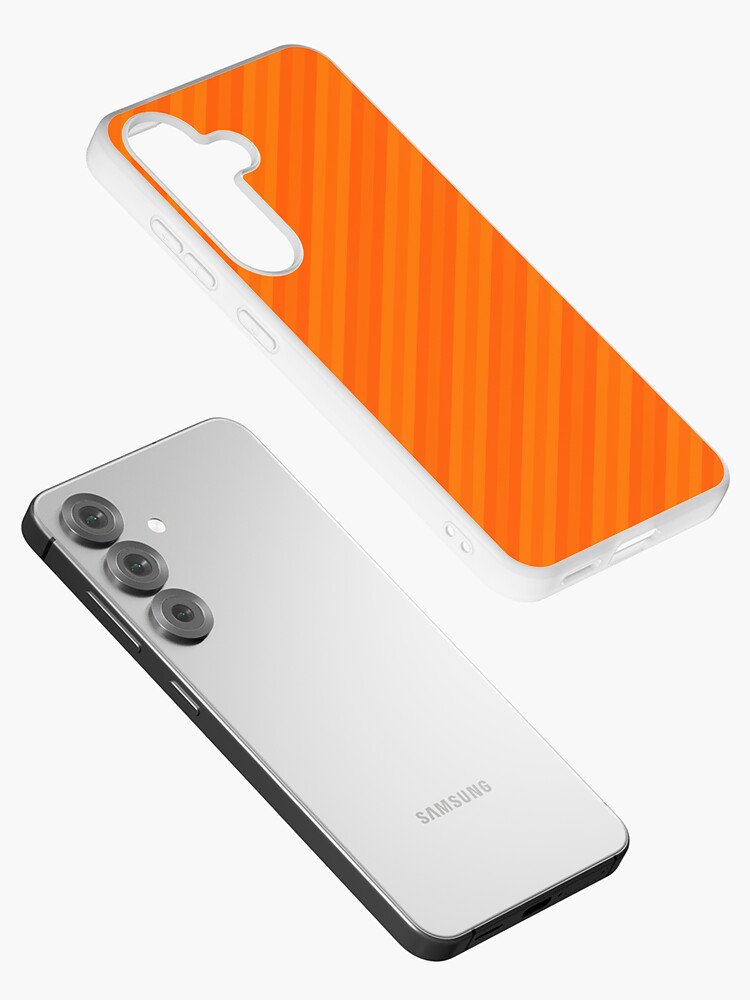 Thumbnail 2 of 4, Samsung Galaxy Phone Case, Shades Of Orange Multi-Stripes designed and sold by K9ish.