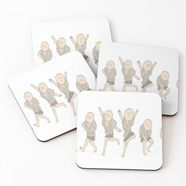Item preview, Dancing Monks in Motion – Minimalist Line Art designed and sold by LevelUpLab.