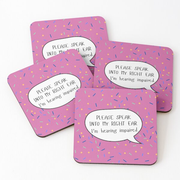 Item preview, Speak Into My Right Ear Hearing Impaired Speech Bubble designed and sold by spooniecentral.