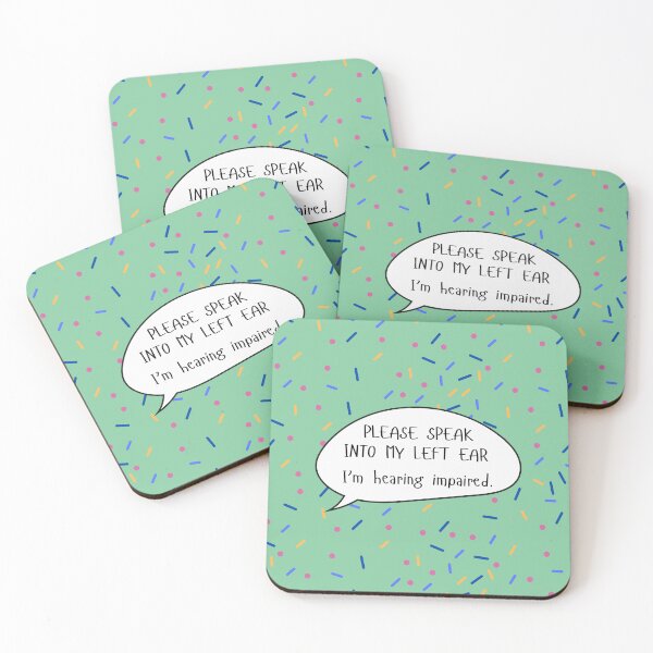 Item preview, Speak Into My Left Ear Hearing Impaired Speech Bubble designed and sold by spooniecentral.