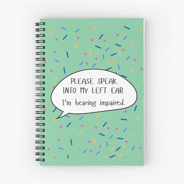 Item preview, Speak Into My Left Ear Hearing Impaired Speech Bubble designed and sold by spooniecentral.