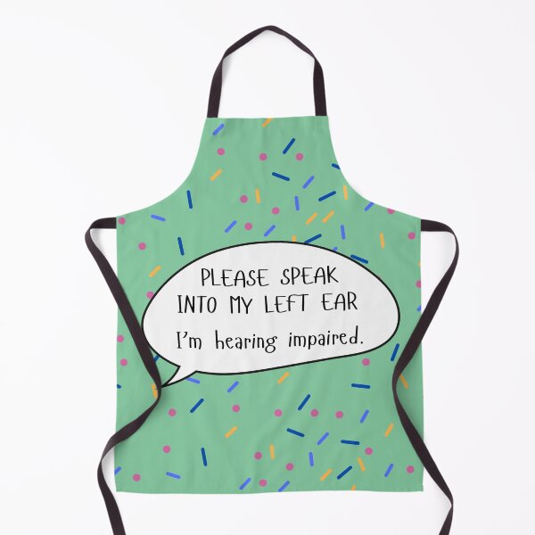 Item preview, Speak Into My Left Ear Hearing Impaired Speech Bubble designed and sold by spooniecentral.