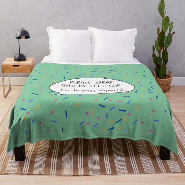 Item preview, Speak Into My Left Ear Hearing Impaired Speech Bubble designed and sold by spooniecentral.