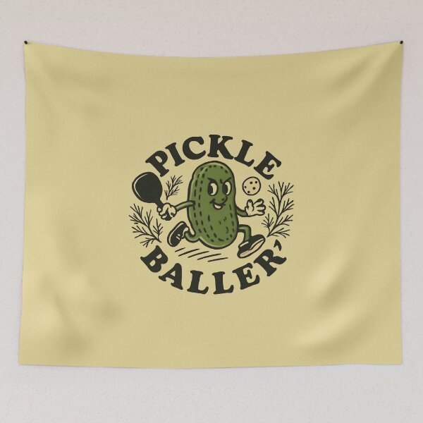 Item preview, Pickle Baller Racquet Sport Ball Funny Character designed and sold by scooterbaby.