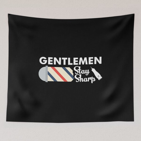 Item preview, Gentlemen Stay Sharp Funny Barber Pole for Barbers designed and sold by CreativeStrike.