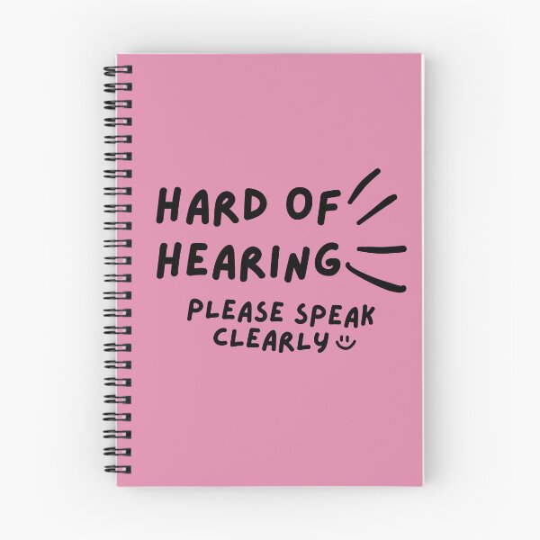 Item preview, Pink Hard of Hearing Please Speak Clearly Doodle Design designed and sold by spooniecentral.