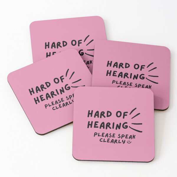 Item preview, Pink Hard of Hearing Please Speak Clearly Doodle Design designed and sold by spooniecentral.