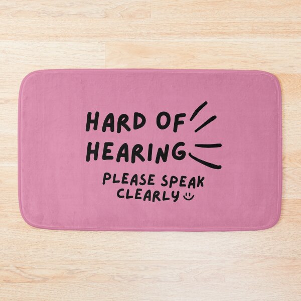 Item preview, Pink Hard of Hearing Please Speak Clearly Doodle Design designed and sold by spooniecentral.