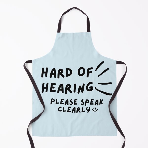 Item preview, Blue Hard of Hearing Please Speak Clearly Doodle Design designed and sold by spooniecentral.
