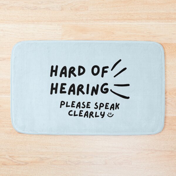 Item preview, Blue Hard of Hearing Please Speak Clearly Doodle Design designed and sold by spooniecentral.