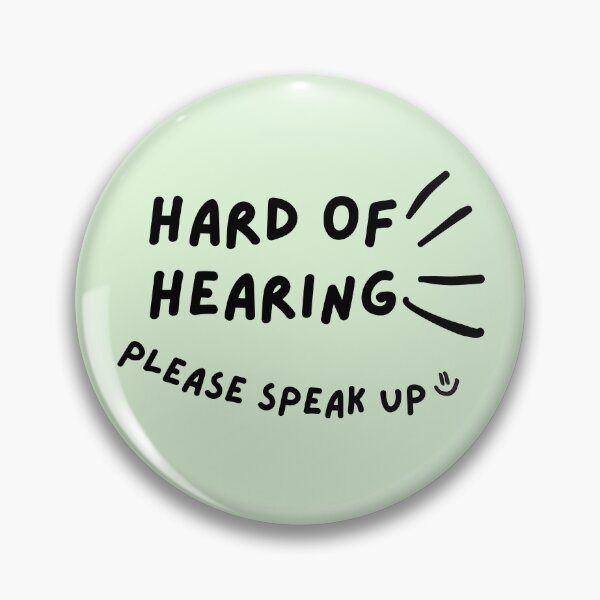 Item preview, Green Hard of Hearing Please Speak Up Doodle Design designed and sold by spooniecentral.