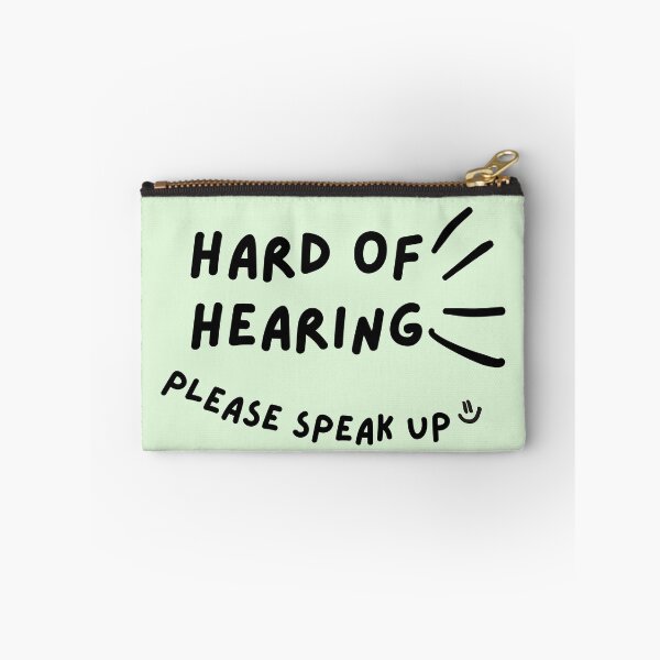 Item preview, Green Hard of Hearing Please Speak Up Doodle Design designed and sold by spooniecentral.