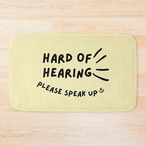 Item preview, Yellow Hard of Hearing Please Speak Up Doodle Design designed and sold by spooniecentral.