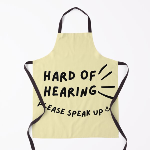 Item preview, Yellow Hard of Hearing Please Speak Up Doodle Design designed and sold by spooniecentral.