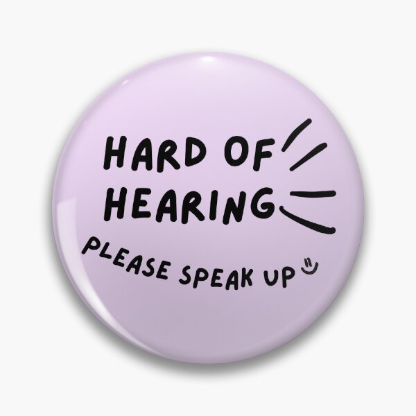 Item preview, Purple Hard of Hearing Please Speak Up Doodle Design designed and sold by spooniecentral.