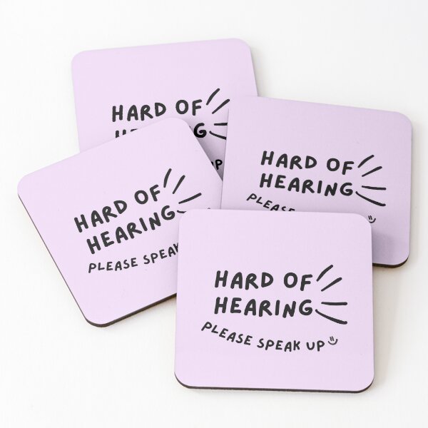 Item preview, Purple Hard of Hearing Please Speak Up Doodle Design designed and sold by spooniecentral.