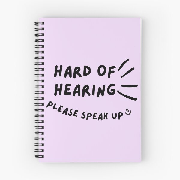 Item preview, Purple Hard of Hearing Please Speak Up Doodle Design designed and sold by spooniecentral.