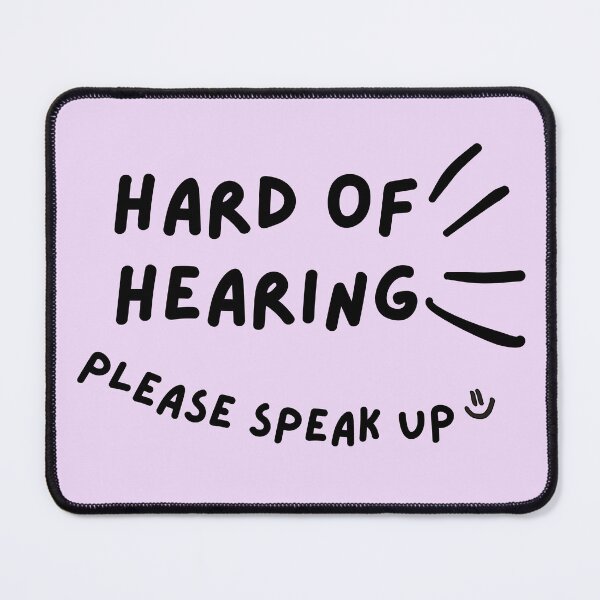 Item preview, Purple Hard of Hearing Please Speak Up Doodle Design designed and sold by spooniecentral.