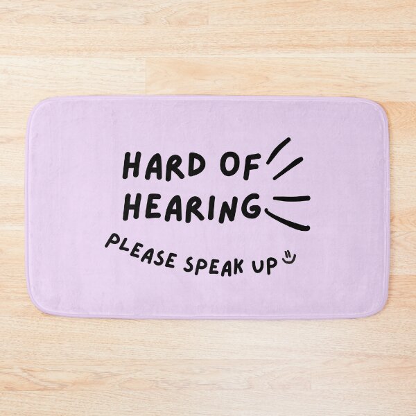 Item preview, Purple Hard of Hearing Please Speak Up Doodle Design designed and sold by spooniecentral.