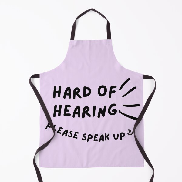 Item preview, Purple Hard of Hearing Please Speak Up Doodle Design designed and sold by spooniecentral.