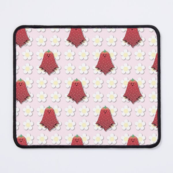 Item preview, Summerween Strawberry Ghost with Flowers designed and sold by ChelsDesignShop.