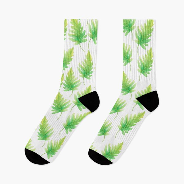 Item preview, Watercolor green leaf pattern designed and sold by cadstudios.