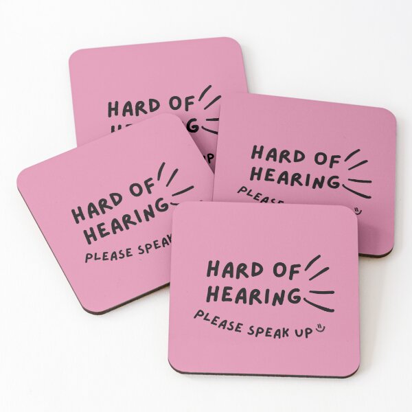 Item preview, Pink Hard of Hearing Please Speak Up Doodle Design designed and sold by spooniecentral.