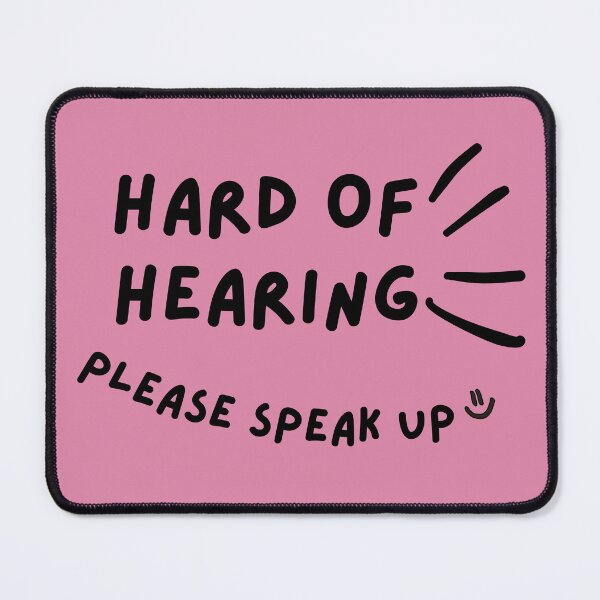 Item preview, Pink Hard of Hearing Please Speak Up Doodle Design designed and sold by spooniecentral.