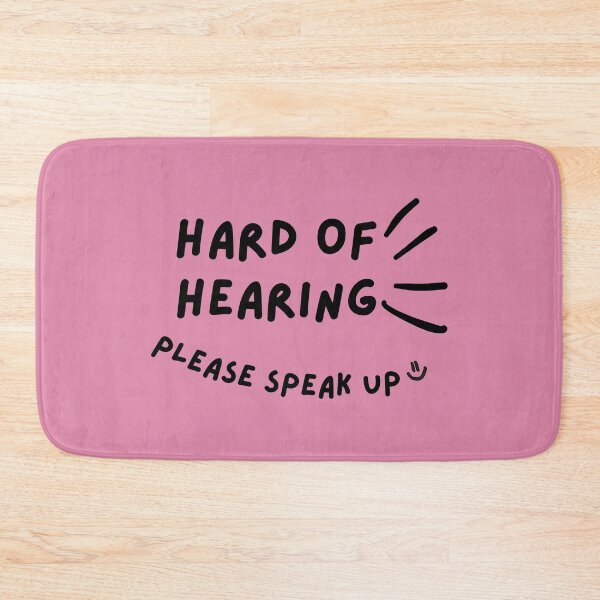 Item preview, Pink Hard of Hearing Please Speak Up Doodle Design designed and sold by spooniecentral.