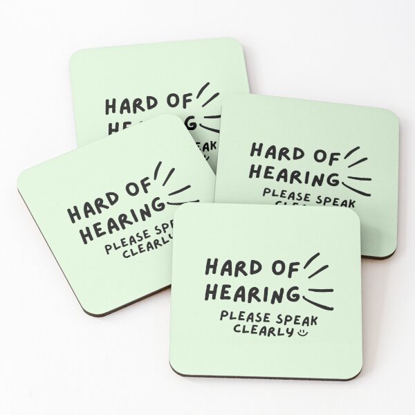 Item preview, Green Hard of Hearing Please Speak Clearly Doodle Design designed and sold by spooniecentral.