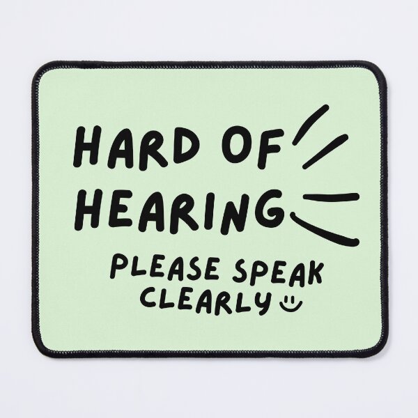 Item preview, Green Hard of Hearing Please Speak Clearly Doodle Design designed and sold by spooniecentral.