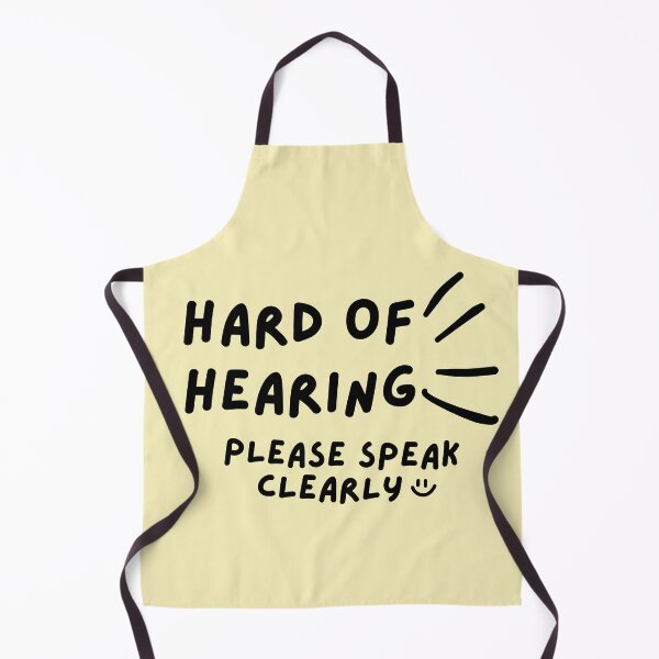 Item preview, Yellow Hard of Hearing Please Speak Clearly Doodle Design designed and sold by spooniecentral.