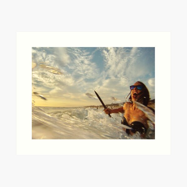 Stephanie with a Knife Art Print